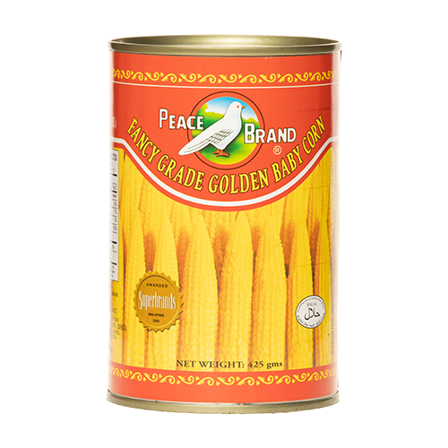 Peace Brand Fancy Grade Golden Baby Corn<br/>白鸽牌细條玉米心